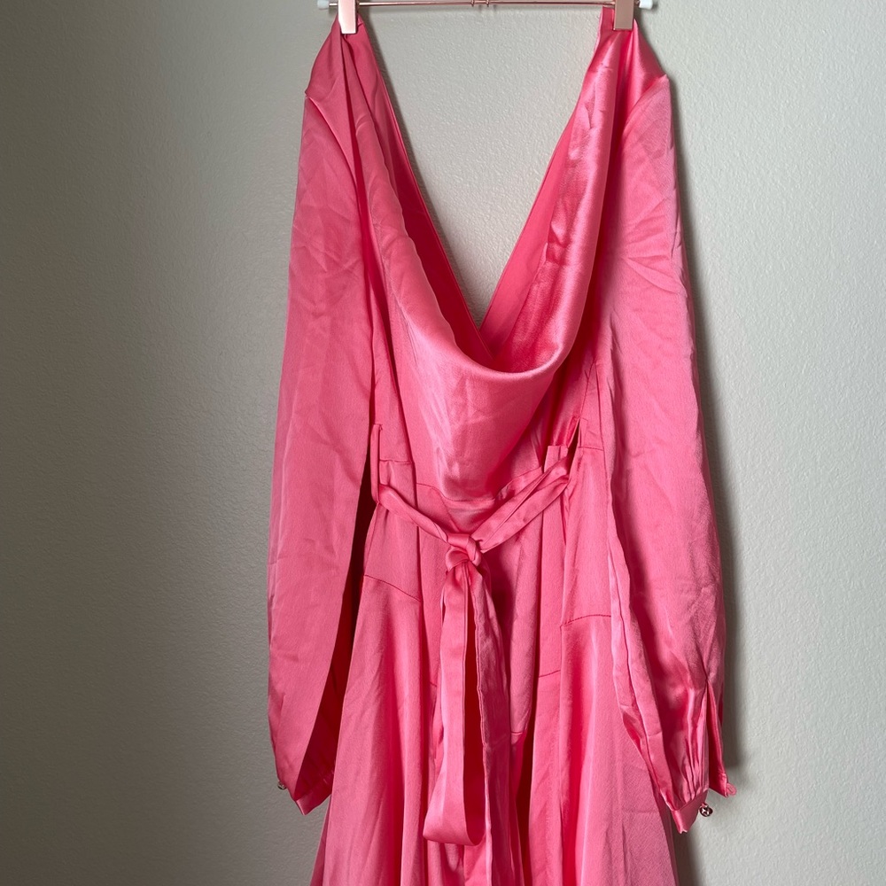 Nasty Gal Pink Satin Maxi Dress - Picture 4 of 11
